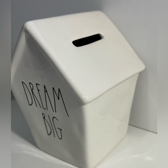 Rae Dunn White 'Dream Big' House Decor Piggy Bank - Picture 2 of 10